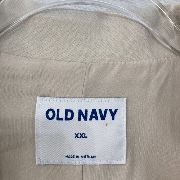 New Old Navy Blazer size XXL Cream Tan One Button Preppy Office Career Work - Picture 2 of 9